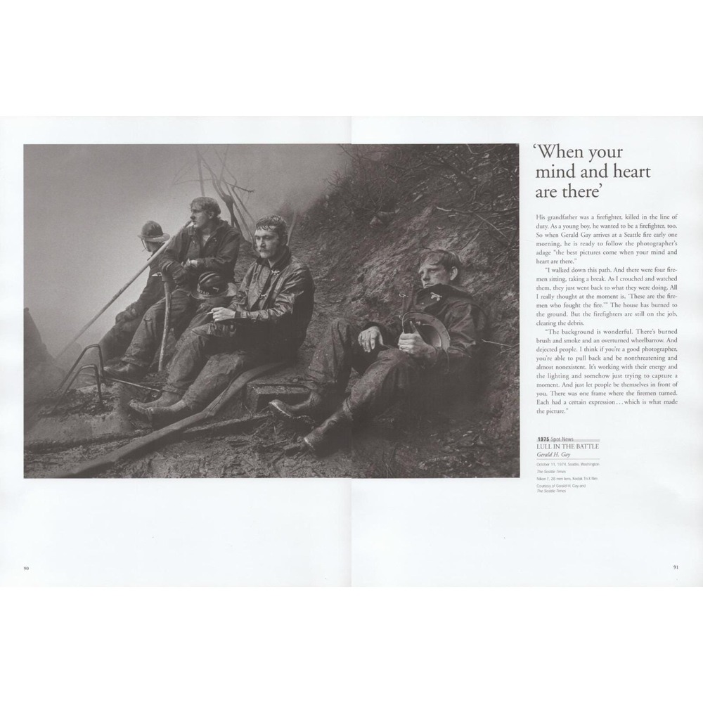 Vintage 1975 Pulitzer Prize Seattle Firefighters Magazine Print Gerald H Gay
